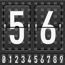 Mechanical Scoreboard Numbers Split Flap Flip Counter Stock Vector Image