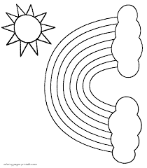 Coloring pages for nature ➜ tons of free drawings to color. Sun Rainbow And Clouds Coloring Pages Of Nature Coloring Pages Printable Com