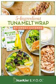 5 Ingredient Tuna Melt Wrap Recipe With Video Sweet Cayenne Recipe In 2020 Recipes Easy Seafood Recipes Tuna Melt Wrap Recipe