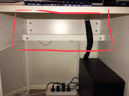 Managing your cable cords is easy with help from the ikea home tour squad! How To Remove This Cable Tray From The Bottom Of My Desk I Ve Loosened The Cam Screws But Cannot Wiggle The Whole Thing Out As It Is Connected On Both Sides