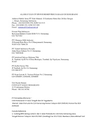 Alamat email pt indofood semarang : Alamat Dan Cp Sponsorship Perusahaan Di Semarang