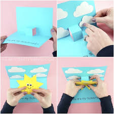Cut slits at the center of your card. You Are My Sunshine Card Easy Pop Up Sun Card Template I Heart Crafty Things