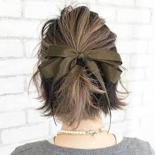Short hairstyles are perfect for women who want a stylish, sexy, haircut. Ribbon Updos For Short Hair Short Hair Styles Short Hair Updo Short Hair With Bangs