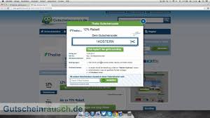 Thalia Gutschein Einlosen Youtube