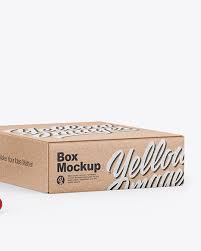 Download Two Kraft Boxes With Pills Mockup In Box Mockups On Yellow Images Object Mockups