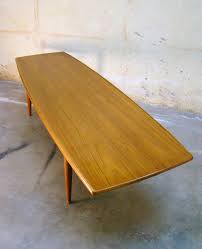 Vtg mid century 3pc side table coffee table danish modern french provincial set. Danish Modern Long Teak Surfboard Coffee Table Stamped Kt 20 Denmark At 1stdibs