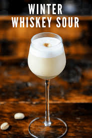 Winter Whiskey Sour Cocktail Is A Great Pistachio Twist On A Classic Cocktail This Easy Cocktail Whiskey Sour Sour Cocktail Winter Cocktails Recipes