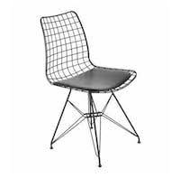 Siyah Celik Yastikli Sandalye In Mahmudiye Letgo Metal Chairs Chair Balcony Chairs