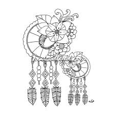 Coloring page of a magnificent dreamcatcher. 1000 Images About Dreamcatcher Coloring Pages For Adults On Coloring Home