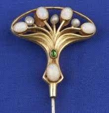 Art Nouveau Gem Set Hat Pin Antique Hats Hat Pins Art Nouveau Jewelry