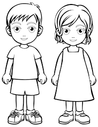 Coloring pages for boys and girls. Boy And Girl Coloring Page Coloring Pages For Girls People Coloring Pages Preschool Printables