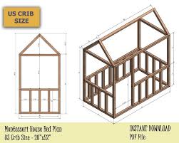 There are plenty of those beds on the market, but as much as they are beautiful, they also break the bank. Montessori Bed Plan Us Crib Size House Bed Frame Easy And Etsy In 2021 House Frame Bed Diy Toddler Floor Bed Diy Toddler Bed