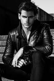 Book 1 Leather Jacket Men Mens Leather Clothing Black And White Man