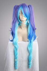Vocaloid 2 Hatsune Miku Purple Blue Cosplay Wig 37 99 Anime Cosplay Wig Trustedeal Com Kawaii Wigs Beautiful Wigs Wigs