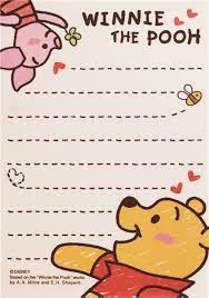 cute cream winnie the pooh disney bear mini note pad from japan lettering memo paper memo