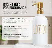 Amazon.com: MOMEEMO Bathroom Soap Dispenser Set, Contains ...