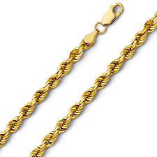 Get it as soon as thu, jun 3. 5mm 14k Yellow Gold Men S Diamond Cut Rope Chain Bracelet 8 5in Goldenmine Com