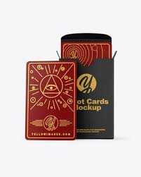 The large version snugly fits a standard size tarot card deck with it's original box. Tarot Cards With Box Mockup In Object Mockups On Yellow Images Object Mockups