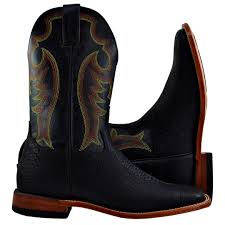 Bota Country Masculina Cabe&ccedil;a Preto Fossil Oil Preto Goodyear Welt - 1971/RXDQ - Pronta Entrega