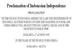 Inilah Teks Proklamasi Kemerdekaan Indonesia Dalam Bahasa Inggris Dan Artinya