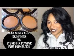 mac mineralize skinfinish natural vs mac studio fix powder plus foundation