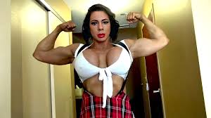 Big Tits Muscle Girl Bicep Flex Stacked & Racked
