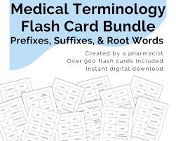 Medical Terminology Printable Digital Download Bundle, Root Words Prefixes  & Suffixes Flash Cards, Nursing Study Guide, Med School Test Prep - Etsy  Australia