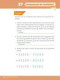 Puedes aprender a hacer fracciones de quinto grado una vez que comprendas los principios básicos sobre el uso de este tipo de cifras. Comparacion De Cantidades Bloque Iii Leccion 37 Apoyo Primaria