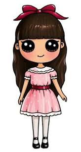 Cute Girl Drawing Panosundaki Pin