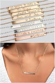 Skinny Personalized Bar Necklace Custom Jewelry Engraved Etsy Bar Necklace Personalized Bar Necklace Gold Bar Necklace