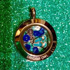 Origami Owl Silver Round Living Locket W Charms