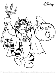 Maybe you would like to learn more about one of these? Cute Halloween Coloring Page For Kids Tigger From Winnie The Pooh Is Wearing A Co Halloween Coloring Pages Disney Coloring Pages Printables Halloween Coloring