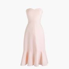 Strapless Ruffle Hem Dress In Faille Dresses Silk Outfit Ruffle Hem Dress