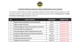 Pemandu kenderaan gred h11 13. Tawaran Pengisian Jawatan Di Majlis Perbandaran Kuala Kangsar Ejawatankini Com