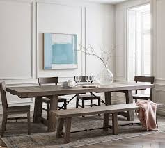 With its rustic and industrial design, the benchwright dining table evokes the feel of an early 20th century work table. Benchwright Wooden Dining Chair Pottery Barn