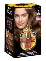 Garnier Olia 6 3 Light Golden Brown In 2021 Light Golden Brown Hair Hair Color Chart Hair Color Burgundy