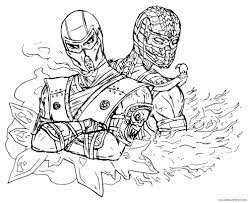 4,702 5 2 this is a child's costume for a child. Mortal Kombat Coloring Pages Sub Zero And Scorpion Coloring4free Coloring4free Com