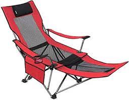 amazon com suntime outdoor adjustable folding camping chair with removable footrest red sports o folding camping chairs best camping gear outdoor chairs