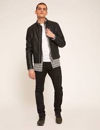 Armani Exchange Channel Quilted Moto Jacket Blouson Jacket For Men A X Online Store Mens Jackets Blouson Moto Jacket