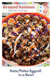 Eggroll In A Bowl With Ground Venison Low Carb Recipes Dessert Ground Venison Venison Recipes