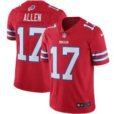 Buffalo Bills Josh Allen Nike Red Color Rush Vapor Limited Jersey