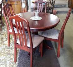 Cherry Mahogany Round Dining Table With Four Chairs For Sale In Dewsbury West Yorkshire Household Furniture Round Dining Table Chairs For Sale