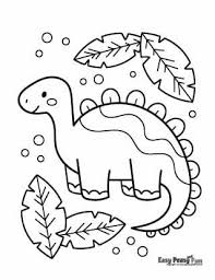 6 cute dinos to color for preschoolers. Dinosaur Coloring Pages 30 Printable Sheets Easy Peasy And Fun