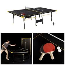 Ping Pong Table Tennis Folding Official Size Game Set Indoor Outdoor Sport Set Table Tennis Blue And White Paddle