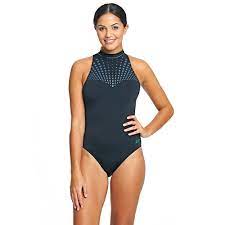 Peak Hi Neck Zoggs Brands Womens Women Swimsuits Zoggs Swimwear Sportswear Women