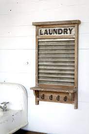 Vintage Inspired Laundry Wash Board Shelf Washboard Decor Vintage Laundry Room Laundry Room Decor