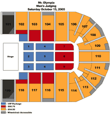 2005 olympia seating charts orleans arena