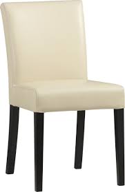 Lowe Ivory Leather Side Chair In Dining Chairs Crate And Barrel Leather Side Chair White Leather Dining Chairs Chair