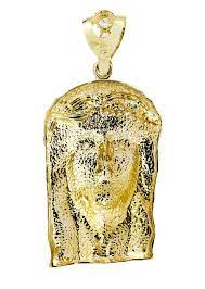 Comes with a free bead chain *pendants are made to order and final weight may vary. Big Jesus Cz 10k Yellow Gold Pendant 37 9 Grams Frostnyc