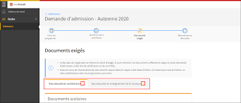 Conformément à la mesure en place, votre demande de permis d'études sera traitée en deux étapes, si vous n'êtes pas en mesure de fournir tous les documents requis lorsque vous présentez cette dernière. Effectuer Le Suivi Des Documents Exiges Pour Ma Demande D Admission Environnement Numerique D Etudes